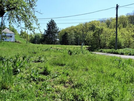 Pohled od potoka ke křižovatce